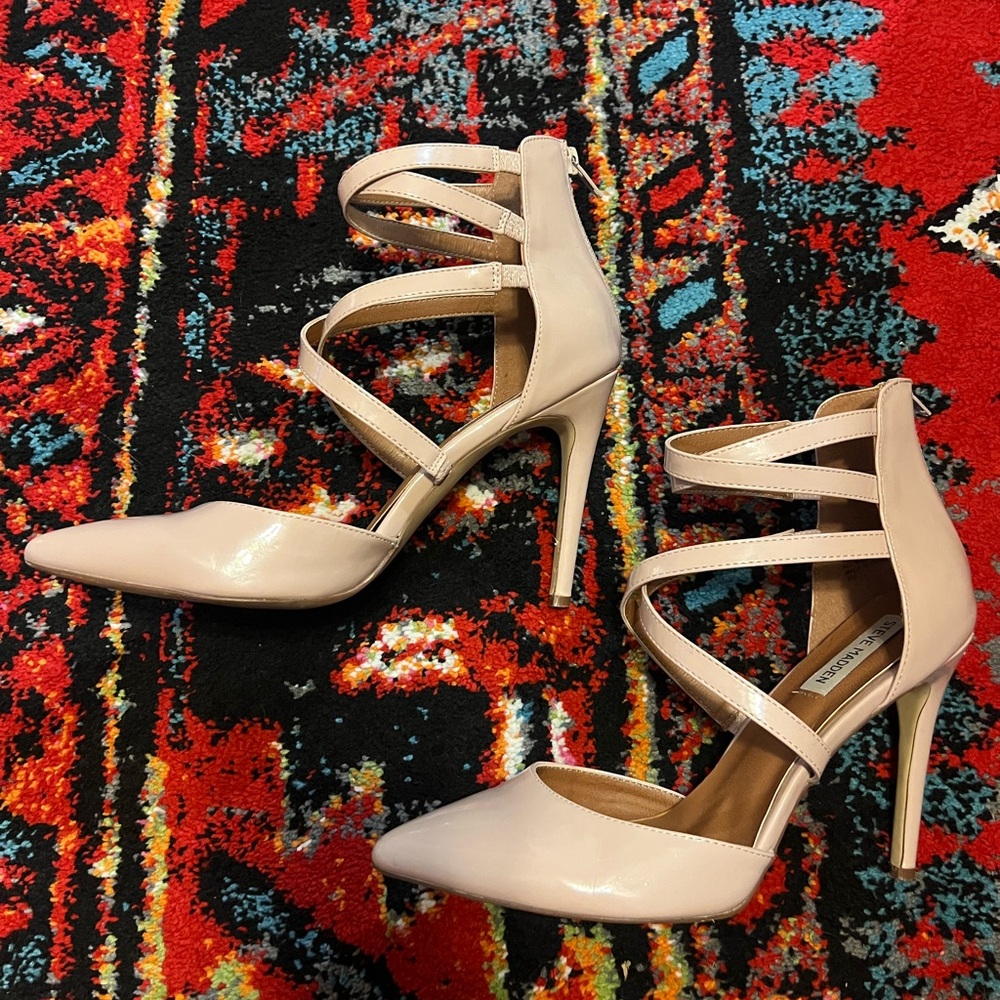 Steve Madden Nude Strappy Heels